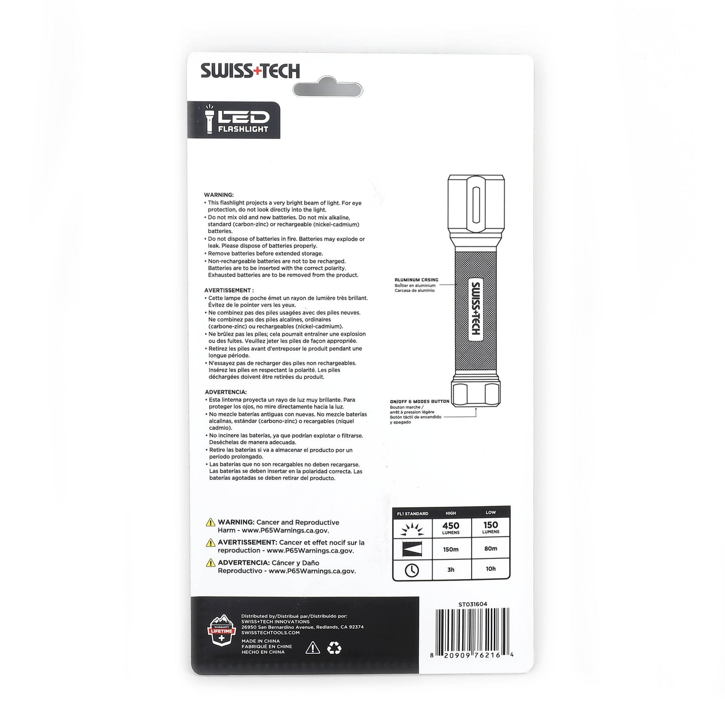 3AAA Drop Proof Rechargeable Torch
