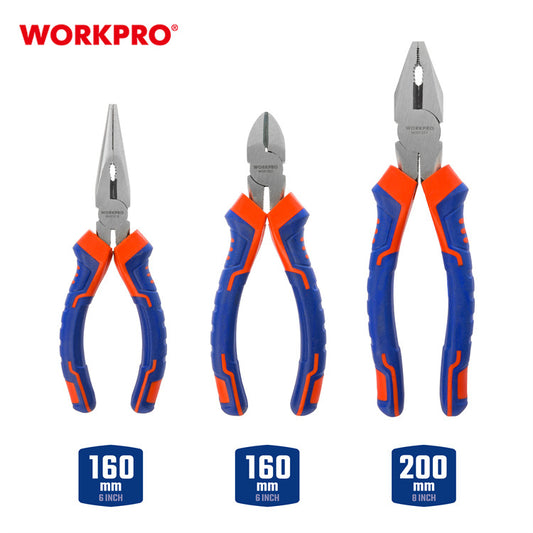 3 Piece Pliers Set 160mm, 160mm, 180mm