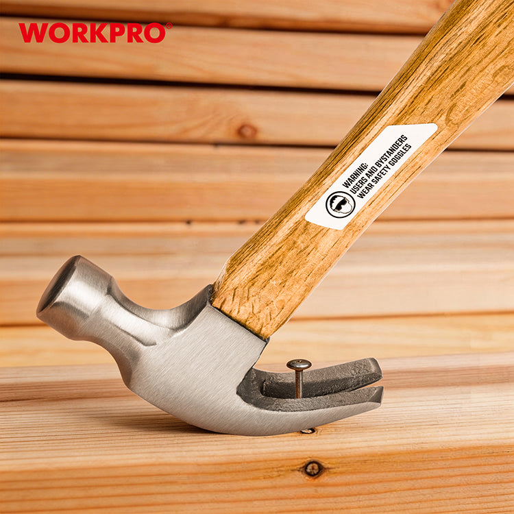 Workpro 12Oz/340g Curved Claw Hammer, Wooden Handle