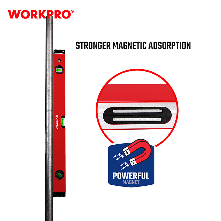 Workpro Aluminium 400mm Spirit Level