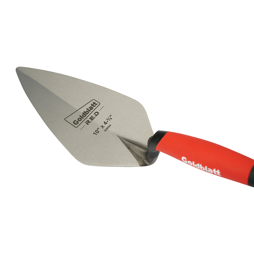 Pro One-piece London Brick Trowel w/ Soft Grip Handle 10 x 4-5/8