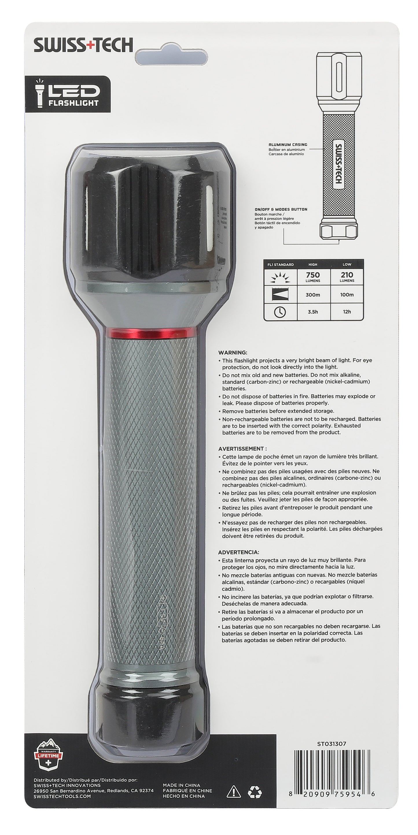 6AA Drop Proof Aluminium Torch