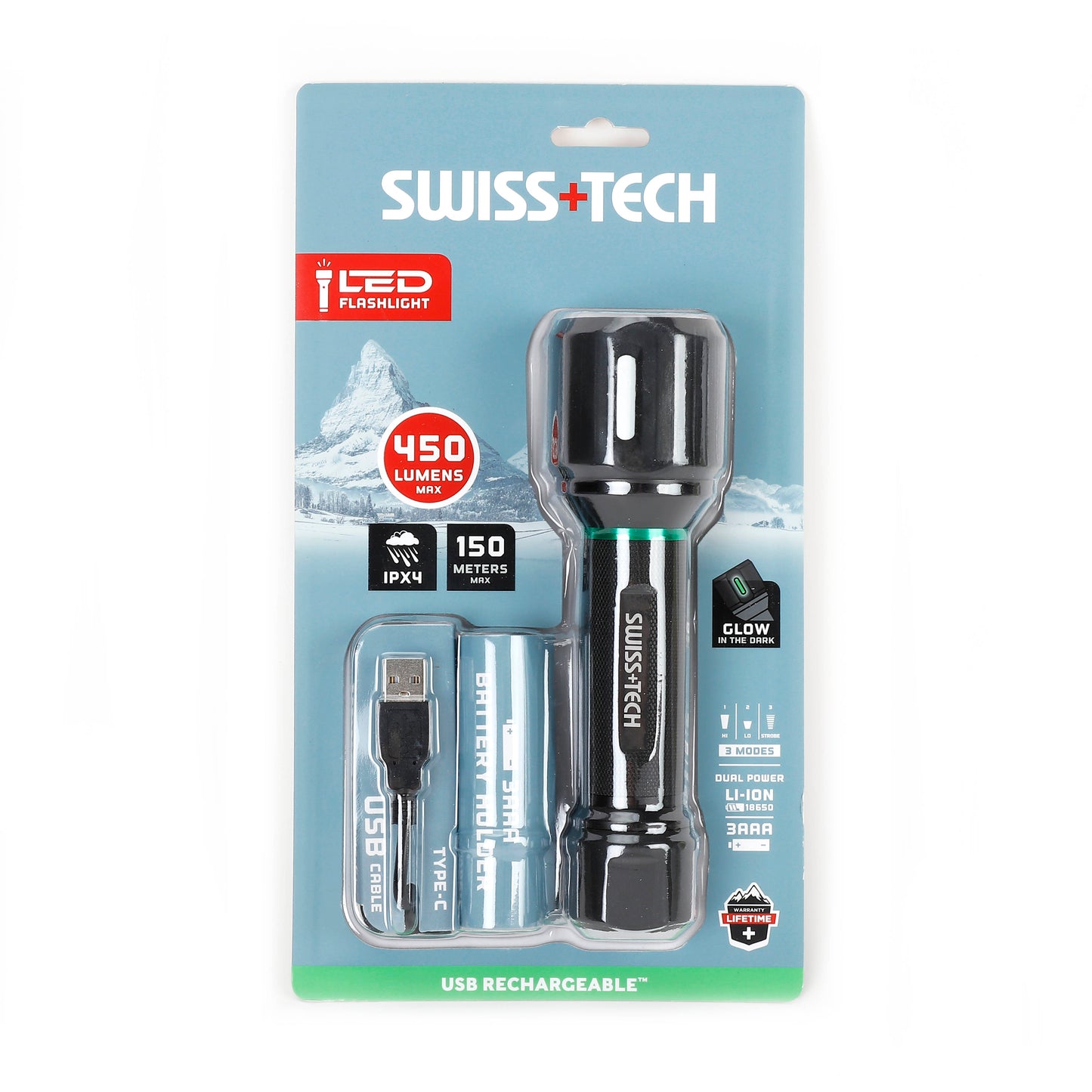 3AAA Drop Proof Rechargeable Torch