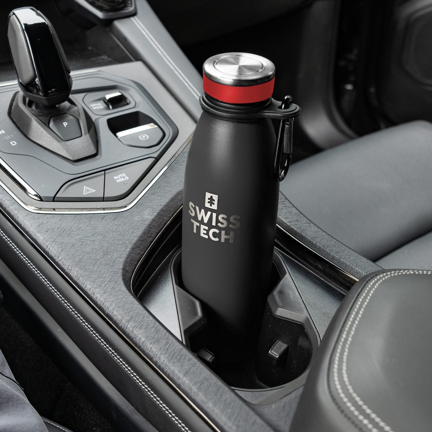 Stainless Steel Bottle 500ml/17Oz Screw Lid Black