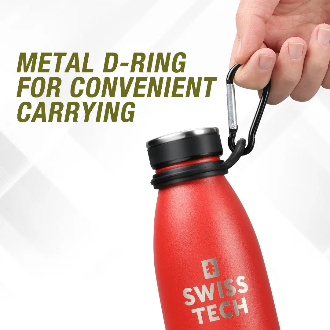 Stainless Steel Bottle 500ml/17Oz Screw Lid Red