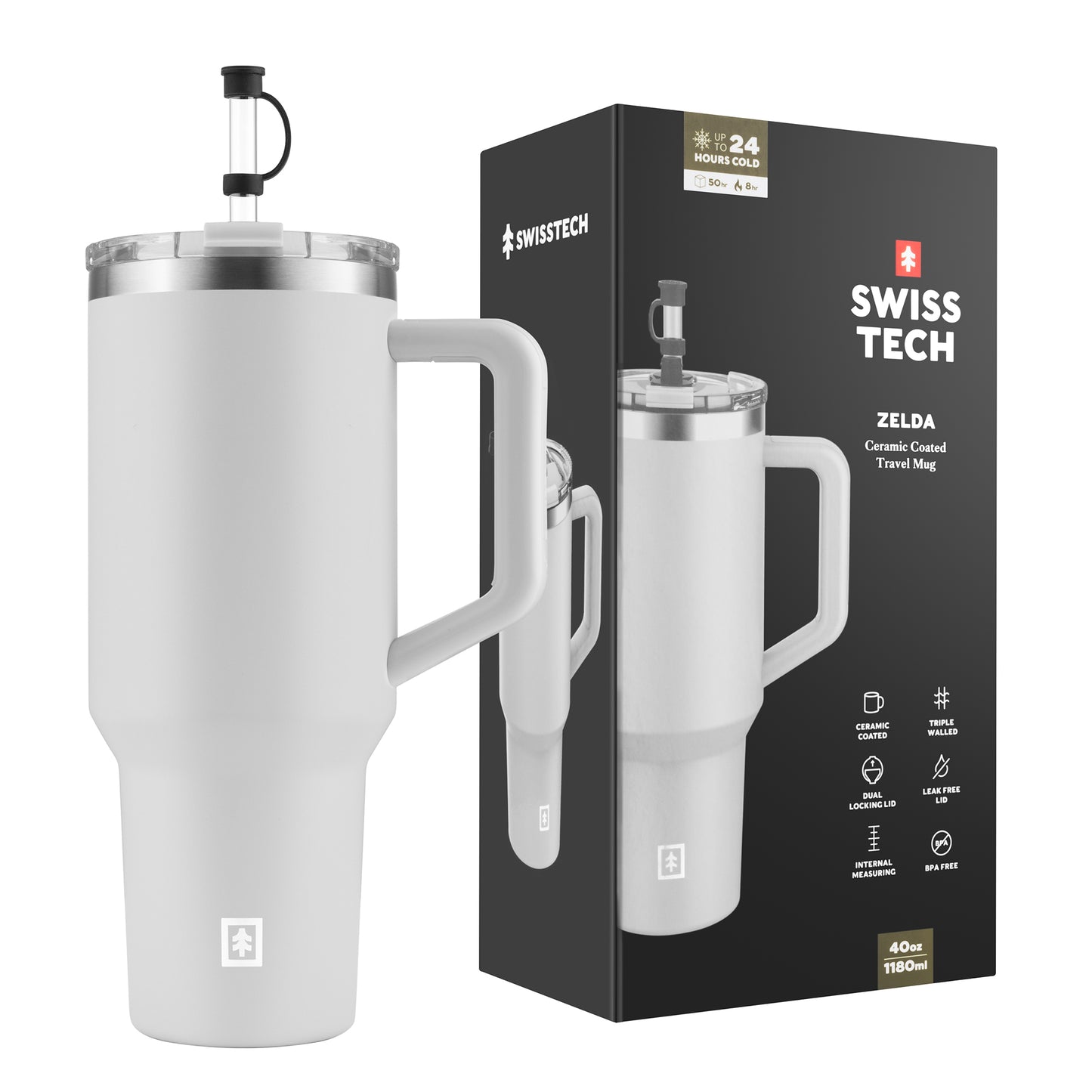 Zelda 1180ml/40Oz Bottle Dusty Grey
