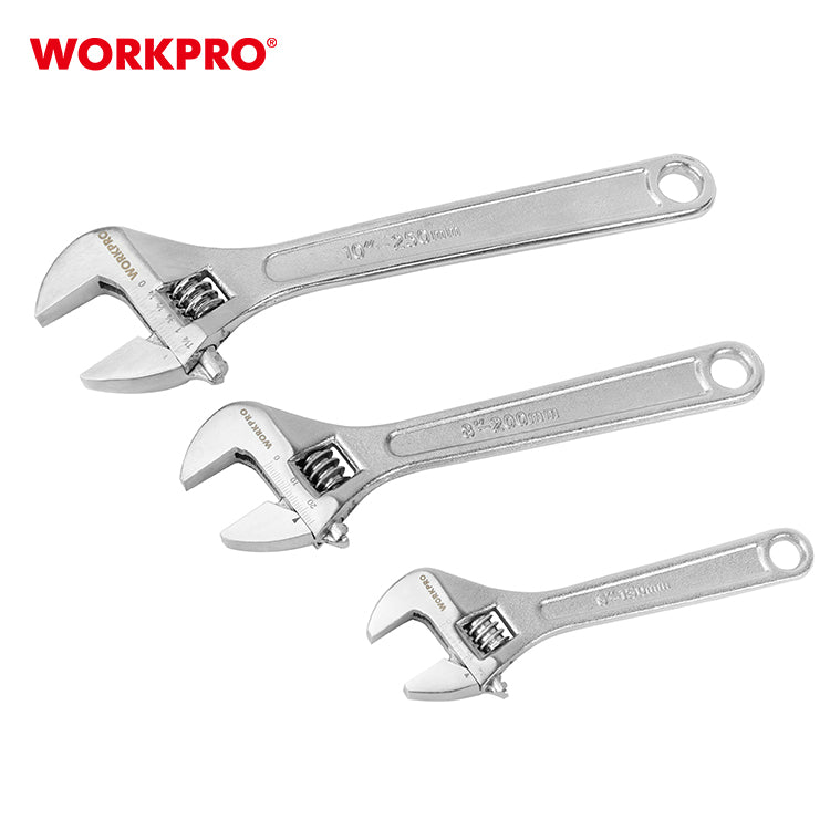 3 Piece Adjustable Wrench Set