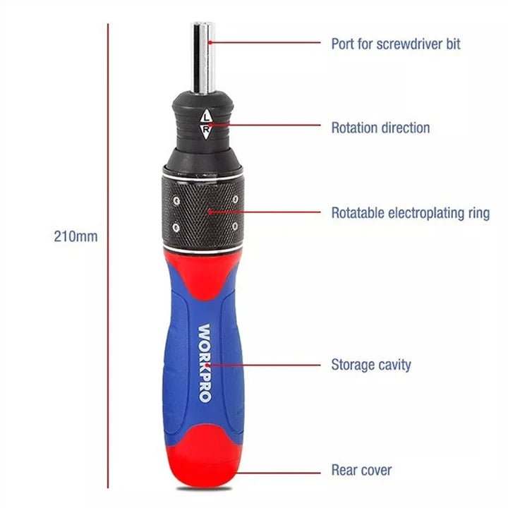 32 Piece 6 Speed Double Drive Screwdriver Set