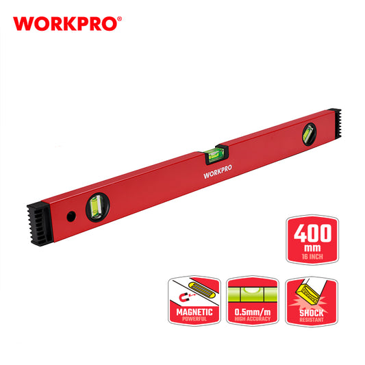 Workpro Aluminium 400mm Spirit Level
