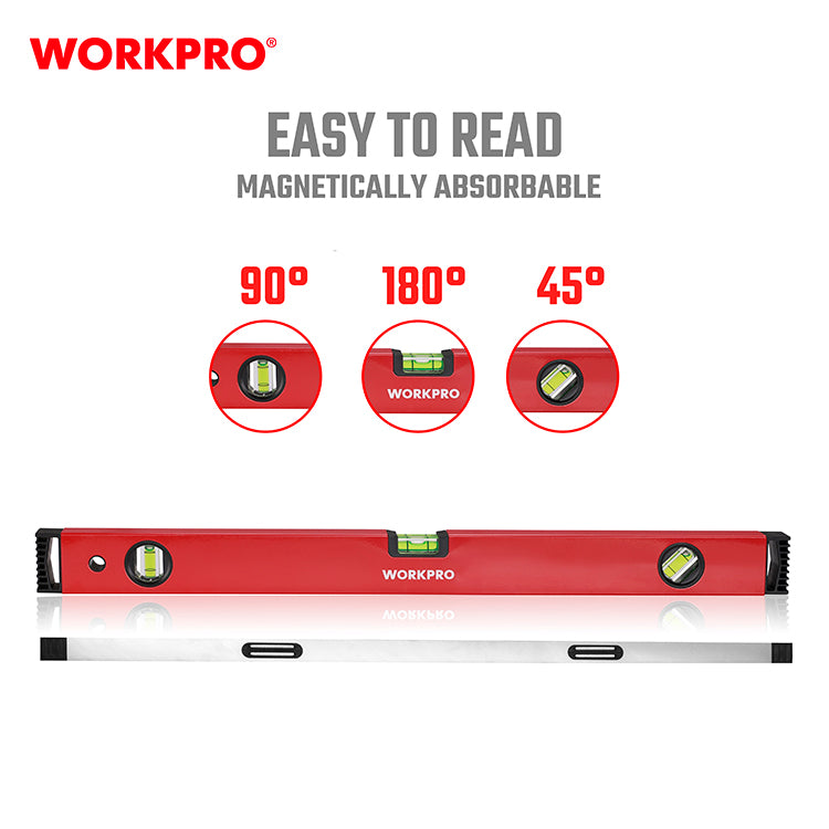 Workpro Aluminium 400mm Spirit Level