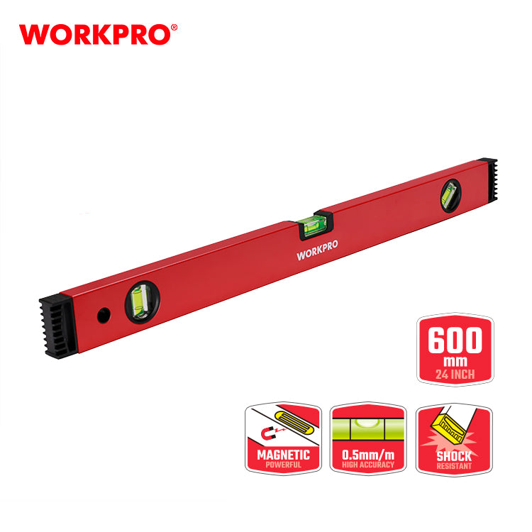 Workpro Aluminium 600mm Spirit Level