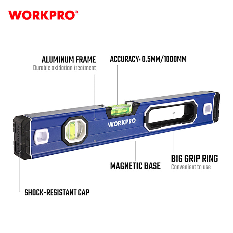 Heavy Duty Aluminium Spririt Level 400mm
